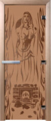 Стеклянная дверь для бани/сауны Горячий пар 70x190 / DW01342 21век
