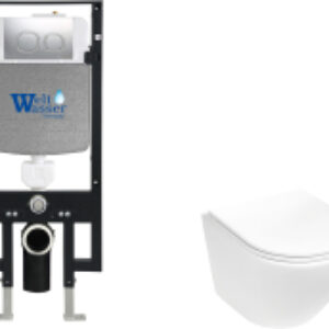 Унитаз подвесной с инсталляцией Amberg 497 + Merzbach 043 MT-WT + Amberg RD-MT CR 21век