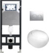 Унитаз подвесной с инсталляцией Amberg 506 + Jeckenbach 004 GL-WT + Amberg RD-MT CR 21век