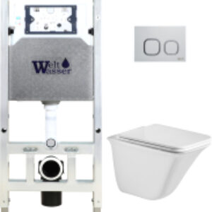 Унитаз подвесной с инсталляцией Amberg 506 ST+Rotbach 004 GL-WT+Amberg RD-WT 21век