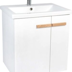 Тумба с умывальником Мюнхен Como 60 / VMUN60COBEL-T2STP (белый)+S-UM-COM60/1-w 21век