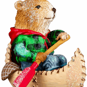 Елочная игрушка Decor. Бобер на каноэ / 59321 21век