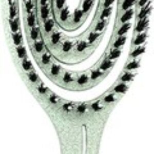Расческа Detangling with natural boar bristle Green / 14-2079 21век
