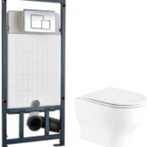 Унитаз подвесной с инсталляцией Erlenbach 004 GL-WT + Marberg 507 SE 21век