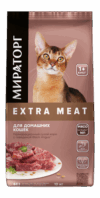 Сухой корм для кошек Extra Meat для домашних кошек с говядиной / 1010027302 21век