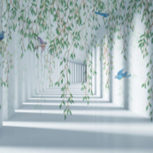 Фотообои листовые Flower Tunnel 3D 2 21век