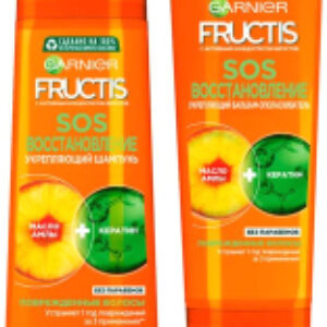 Набор косметики для волос Fructis SOS-восстановление Шампунь 400мл+Бальзам 387мл 21век