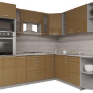 Кухонный гарнитур Мила Gloss 1.88x2.4 правая 21век