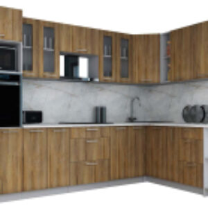 Кухонный гарнитур Мила Gloss 1.88x3.0 правая 21век