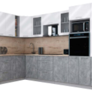 Кухонный гарнитур Мила Gloss 1.88x3.2 левая 21век