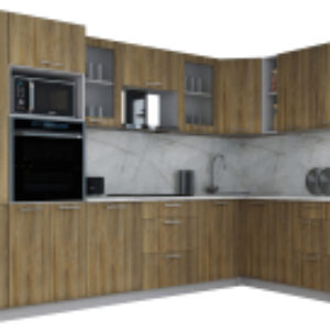 Кухонный гарнитур Мила Gloss 1.88x3.2 правая 21век