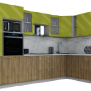 Кухонный гарнитур Мила Gloss 1.88x3.2 правая 21век