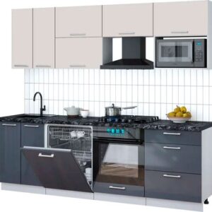 Кухонный гарнитур Мила Gloss 2.4-ПМ2 21век