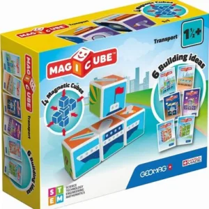 Развивающий игровой набор Магнитные кубики транспорт GM122 21век