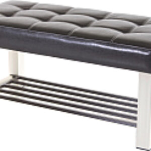 Банкетка Lux 4 кожзам с полкой / 4.1Б100322 21век