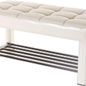 Банкетка Lux 4 кожзам с полкой / 4.1Б100332 21век