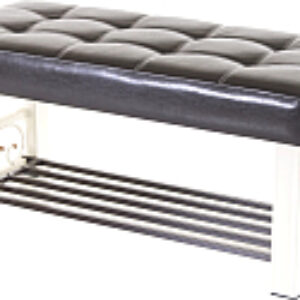 Банкетка Lux 5 кожзам с полкой / 5.1Б100322 21век