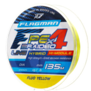 Леска плетеная PE Hybrid F4 135m FluoYellow 0.10мм 4.6кг/10lb / 27135-010 21век