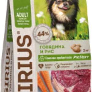 Сухой корм для собак Для взрослых собак малых пород. Говядина и рис 21век