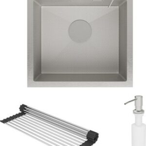 Мойка кухонная Snake 560220-45-S с ролл-матом и дозатором 21век