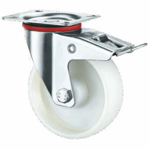 Колесо для тележки складской SRCnb 42 100мм с тормозом F / 1047574 21век