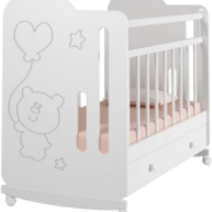Детская кроватка Sweet Bear колесо-качалка и ящик 21век