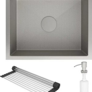 Мойка кухонная Uno 560210-54S под столешницу с ролл-матом и дозатором 21век