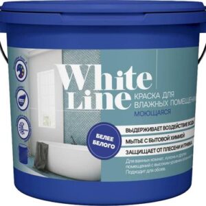 Краска White Line Для влажных помещений База 1 моющаяся матовая 21век