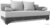 Диван Лига диванов Ник-2 112173 (экокожа, белый/рогожка, серый)
