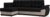 Угловой диван Лига диванов Нэстор прайм 103101 (левый, велюр, черный/бежевый)