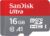 Карта памяти SanDisk Ultra microSDHC SDSQUAR-016G-GN6MN 16GB