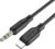 Кабель Borofone BL18 Lightning — 3.5 jack (1м, черный)