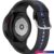 Ремешок Rumi Sport Line силиконовый для Samsung Galaxy Watch4/5 (20 мм, черный/синий)