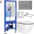 Унитаз подвесной с инсталляцией, Roxen StounFix Dual Fresh 964800