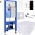 Унитаз подвесной с инсталляцией, Roxen StounFix Dual Fresh 546881