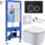 Унитаз подвесной с инсталляцией, Roxen StounFix Dual Fresh 911522