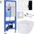 Унитаз подвесной с инсталляцией, Roxen StounFix Dual Fresh 508565