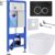 Унитаз подвесной с инсталляцией, Roxen StounFix Dual Fresh 506406