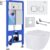 Унитаз подвесной с инсталляцией, Roxen StounFix Dual Fresh 533395