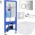 Унитаз подвесной с инсталляцией, Roxen StounFix Dual Fresh 550013