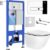 Унитаз подвесной с инсталляцией, Roxen StounFix Dual Fresh 964772