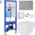 Унитаз подвесной с инсталляцией, Roxen StounFix Dual Fresh 557682