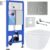 Унитаз подвесной с инсталляцией, Roxen StounFix Dual Fresh 530326