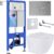 Унитаз подвесной с инсталляцией, Roxen StounFix Dual Fresh 524734