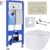 Унитаз подвесной с инсталляцией, Roxen StounFix Dual Fresh 966626