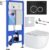 Унитаз подвесной с инсталляцией, Roxen StounFix Dual Fresh 964295