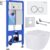 Унитаз подвесной с инсталляцией, Roxen StounFix Dual Fresh 501057