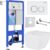 Унитаз подвесной с инсталляцией, Roxen StounFix Dual Fresh 534002