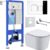 Унитаз подвесной с инсталляцией, Roxen StounFix Dual Fresh 918025