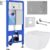 Унитаз подвесной с инсталляцией, Roxen StounFix Dual Fresh 566036
